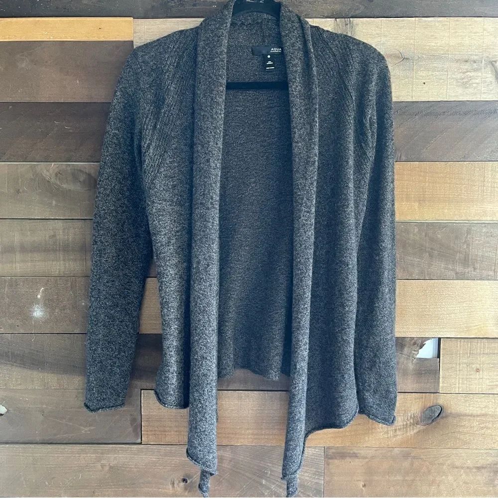 Aqua Cashmere Open Front Cardigan Sweater